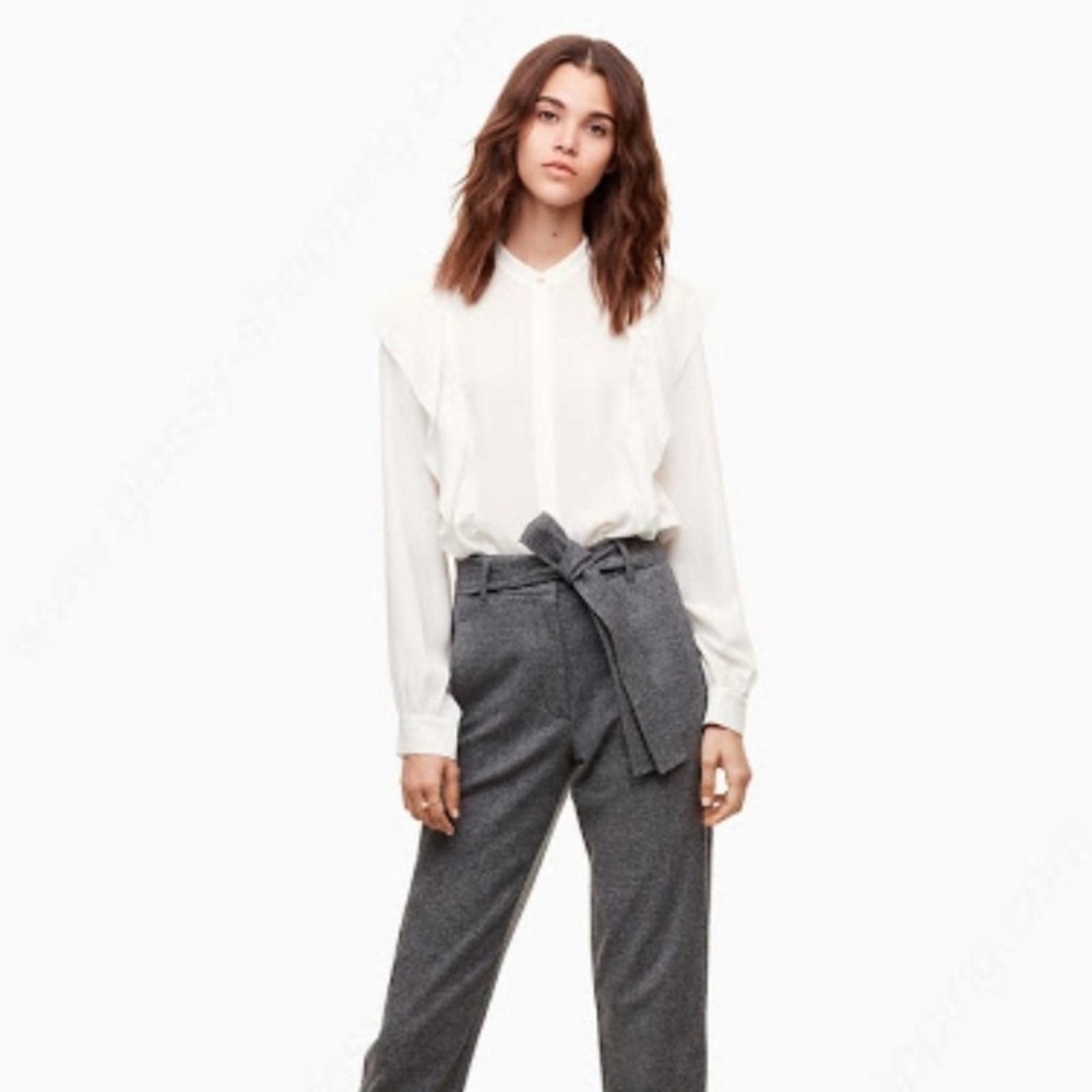 Wilfred White Panthere Ruffled Blouse XS